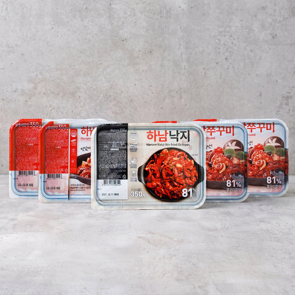 [Juhyun Food] Hanam Stir-Fried Octopus (Medium Spicy) 350g x 4pkㅣ*Free* [Juhyun Food] Hanam Nakji 350g 
