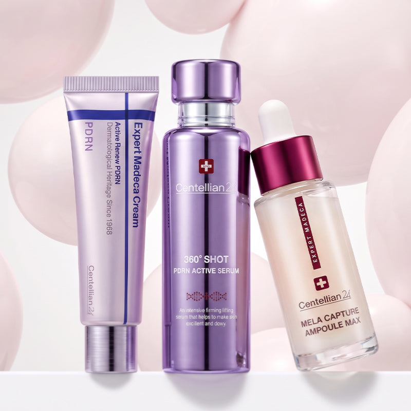 [센텔리안24] 360도 샷 PDRN Active Serum 액티브 세럼 50ml + 엑스퍼트 마데카 멜라 캡처 앰플 맥스 15ml + 엑스퍼트 마데카 크림 Active Renew PDRN 액티브 리뉴 50ml (묶음)