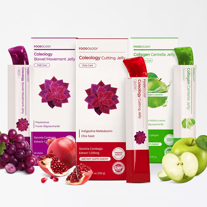 [Foodology] Coleology Cutting Jelly 10Day Supply (25g x 10 Sticks) + Coleology Collagen Centella Jelly 10Day Supply (25g x 10 Sticks) + Coleology Bowel Movement Jelly 10Day Supply (25g x 10 Sticks)