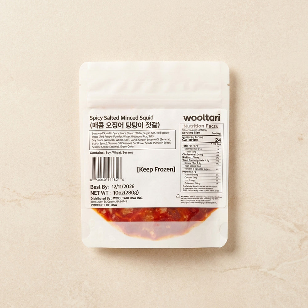 [Wooltari] Spicy Salted Minced Squid 10oz