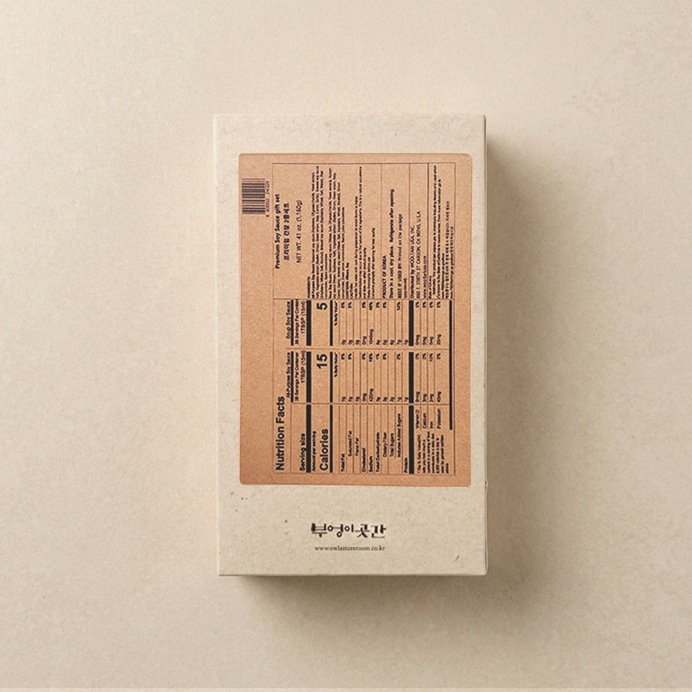 [Owls Storeroom] Soy Sauce 2Bottle Gift Set (Flavored Soy Sauce 500ml + Soup Soy Sauce 500ml)