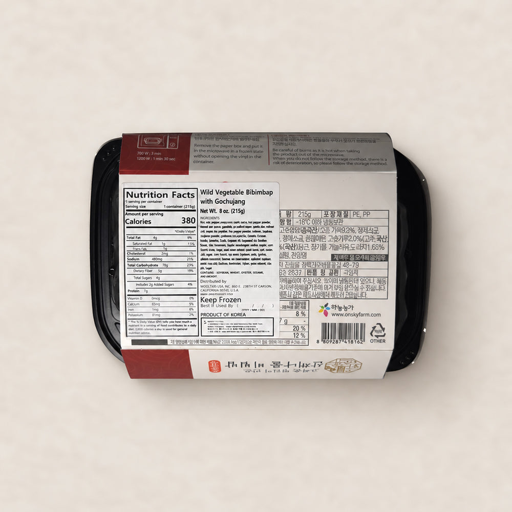 [하늘농가] 산채비빔밥(고추장맛) 215g x 2팩 (묶음)
