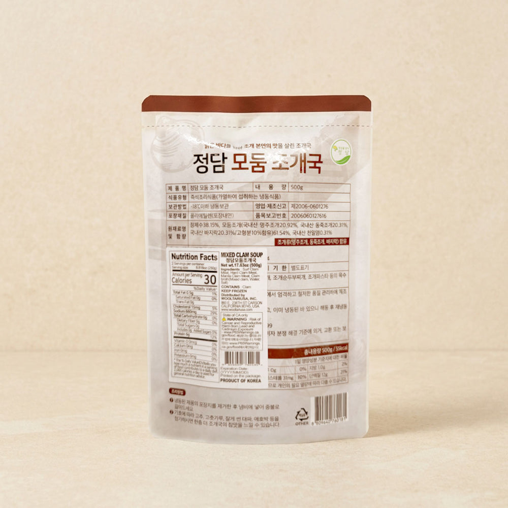 [정담] 모둠 조개국 500g
