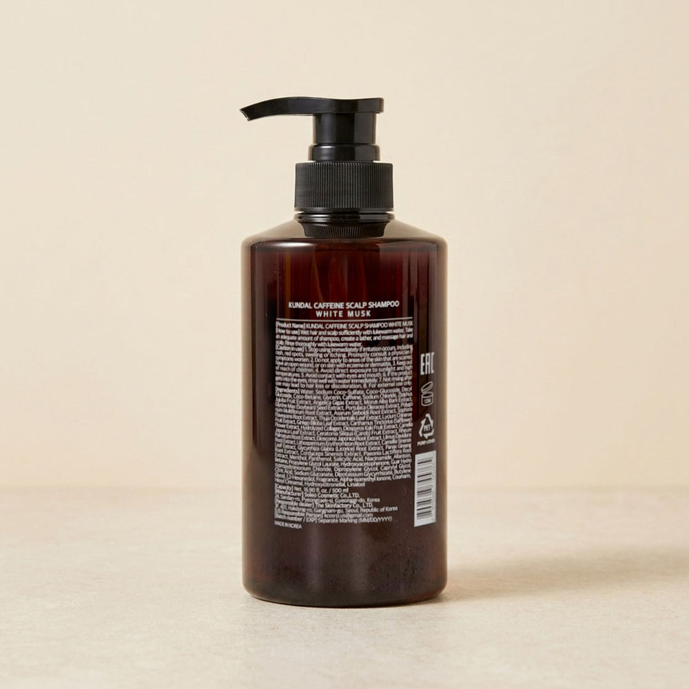 [쿤달] 카페인 탈모 샴푸 화이트머스크향 (White Musk) 500ml