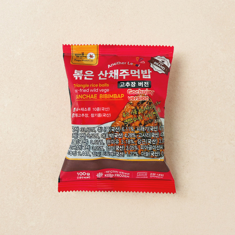 [피아골미선씨] 볶은 산채주먹밥 고추장 버전 100g x 4팩 (묶음)