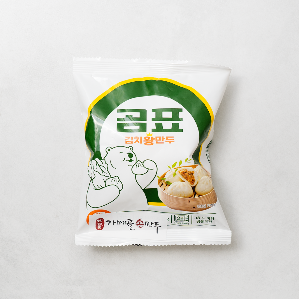 [가메골푸드] 곰표 김치왕만두(1개입) 120g x 5 팩 (묶음)