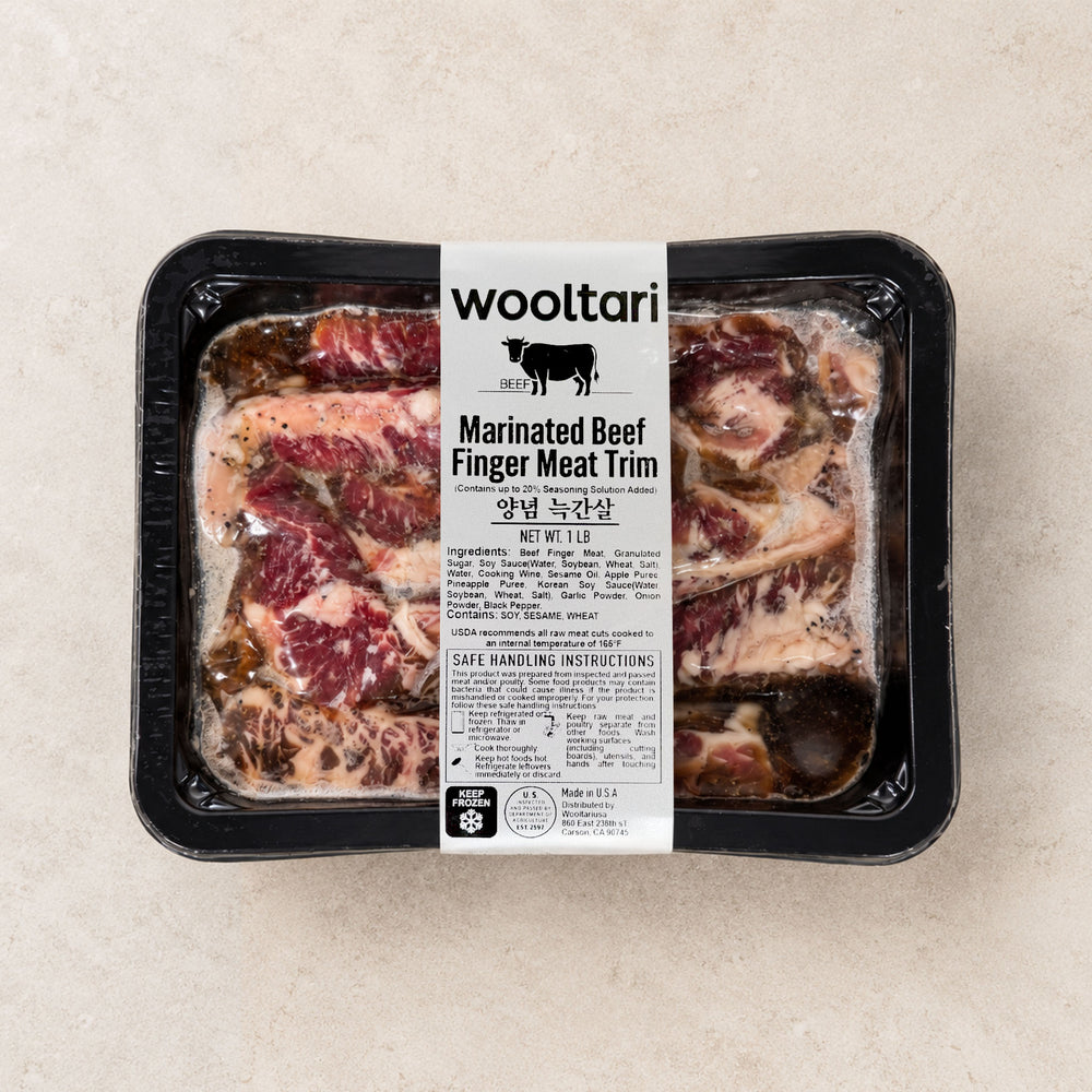 [Wooltari] Marinated Beef Finger Meat (Trimmed) 1lb