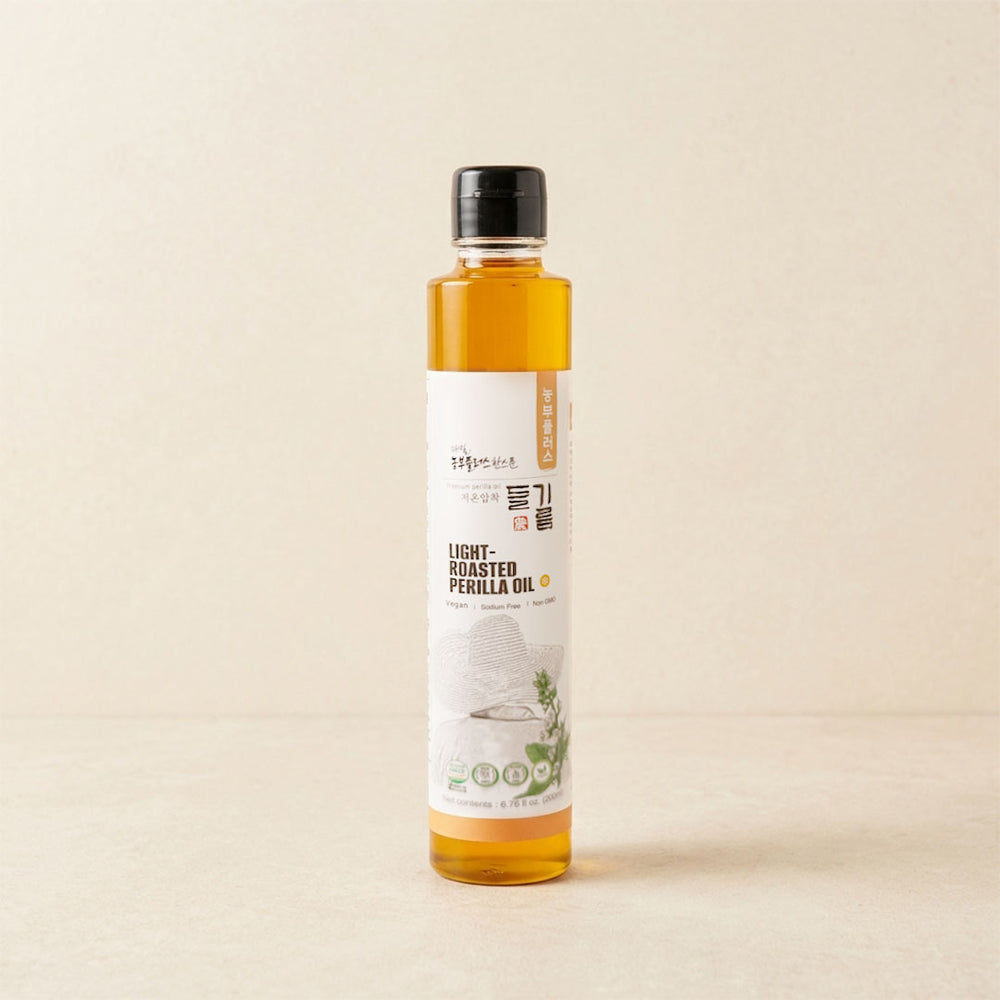 [농부플러스] 냉압착 생들기름 저온압착 참기름 들기름 선물세트 (200ml x 3병)
