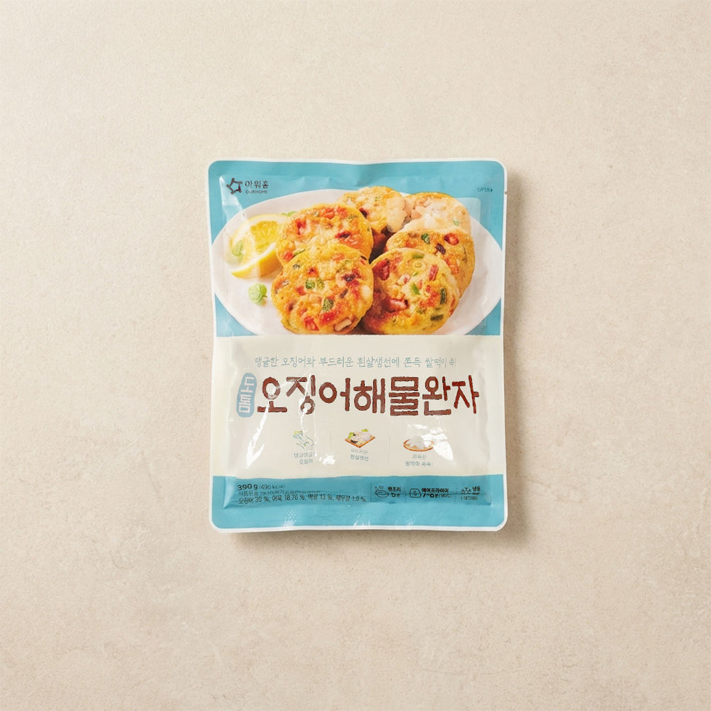 [아워홈] 도톰 오징어 해물완자 390g x 2팩 (묶음)