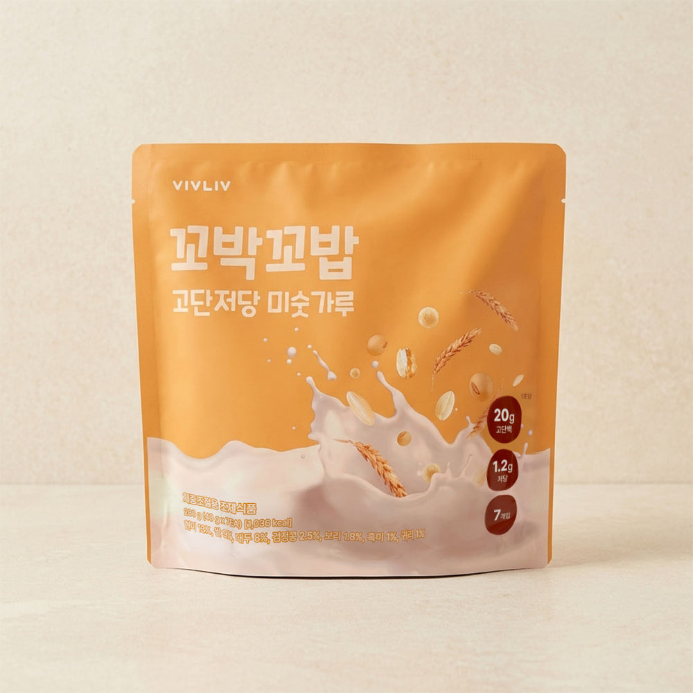 [꼬박꼬밥] 고단저당 단백질 쉐이크 미숫가루 (40gx7팩)