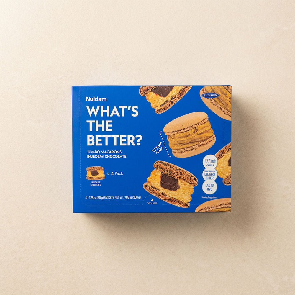 [널담] 뚱카롱 4구 - 인절미 초코 (50g x 4개입)