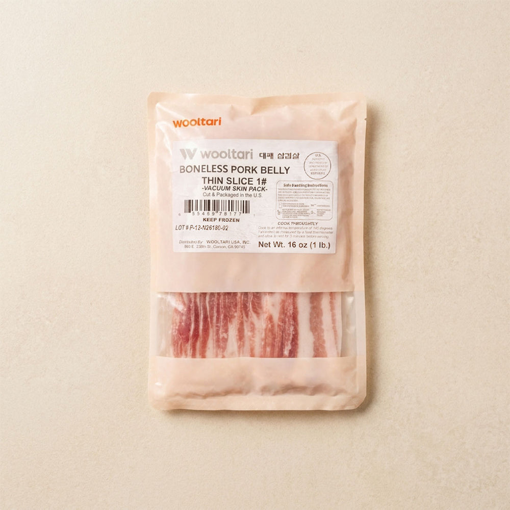 [1+1] [울타리] 대패 삼겹살 (Boneless Thin Sliced Pork Belly) 1lb (묶음) 타임딜