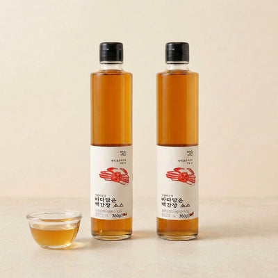 [부엉이곳간] 바다담은 백간장 소스 360g x 2병 (묶음)
