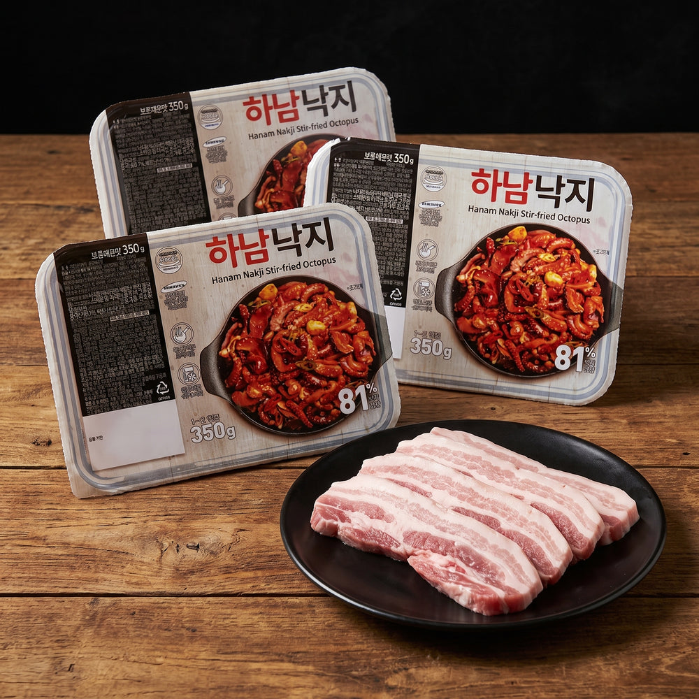 [VIP] [Juhyun Food] Hanam Nakji 350g x 3pkㅣ*Free* [Wooltari] Pork Belly 1lb