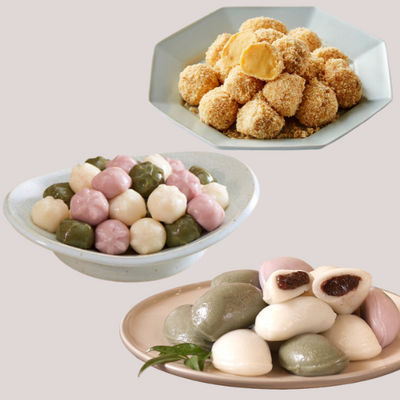 [마음이가] 모듬 꿀떡 350g + 모듬 바람떡 350g + 호박인절미 300g_타임딜 (묶음)