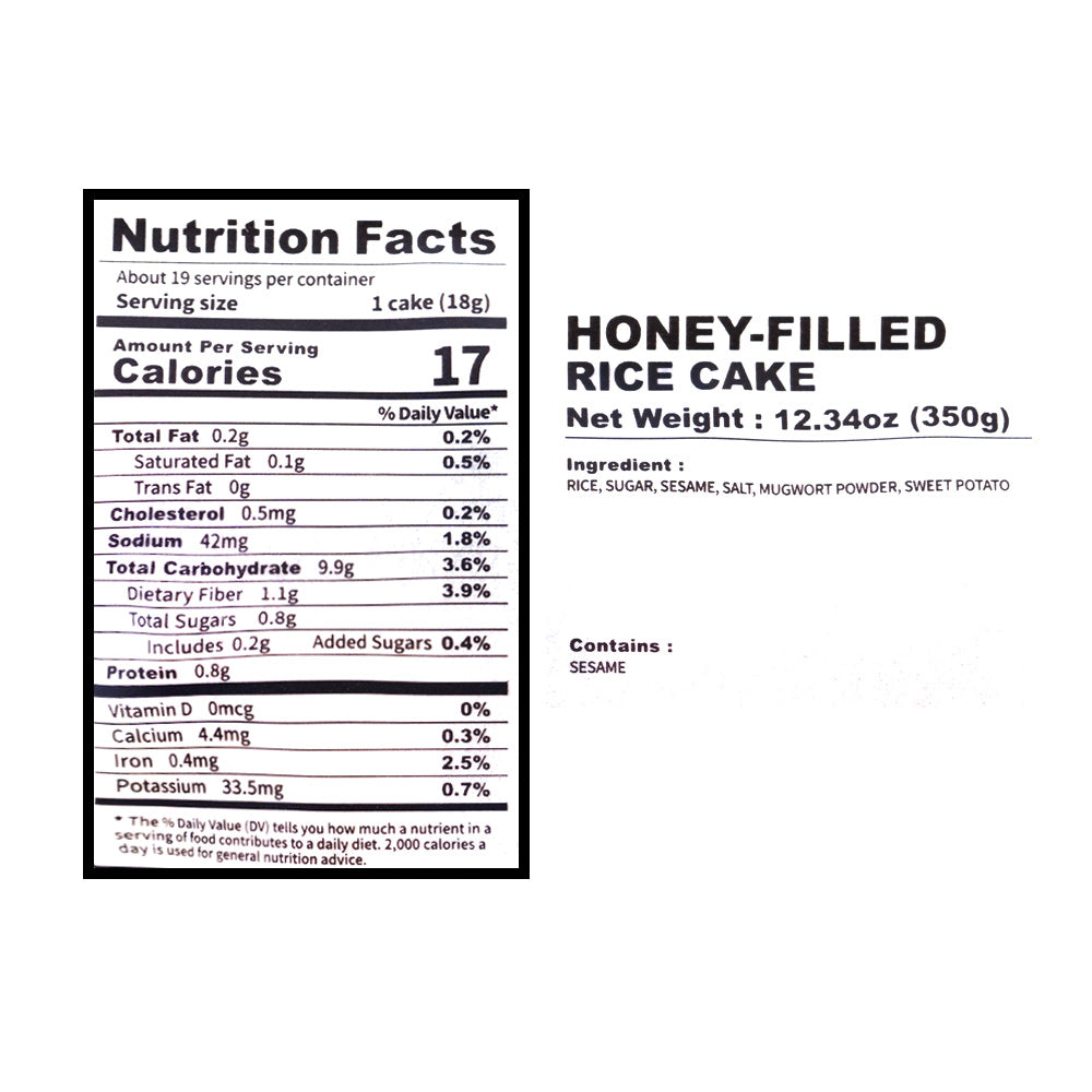 Assorted Ggultteok (Honey Rice Cakes) 350g x 2 + Sweet Pumpkin Rice Cake 300g x 2 _Time Deal (Set)