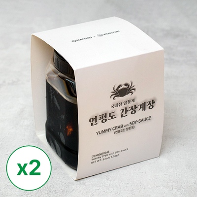 [오제이씨푸드] 고급 미(味)친 간장게장 1.5kg (암꽃게 250~285g 내외 2마리) x 2