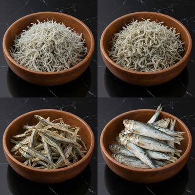 [한국직배송 B] 멸치청년단 프리미엄 멸치 종합세트(다시멸치 500g + 볶음멸치 500g + 지리멸치 500g + 디포리500g)