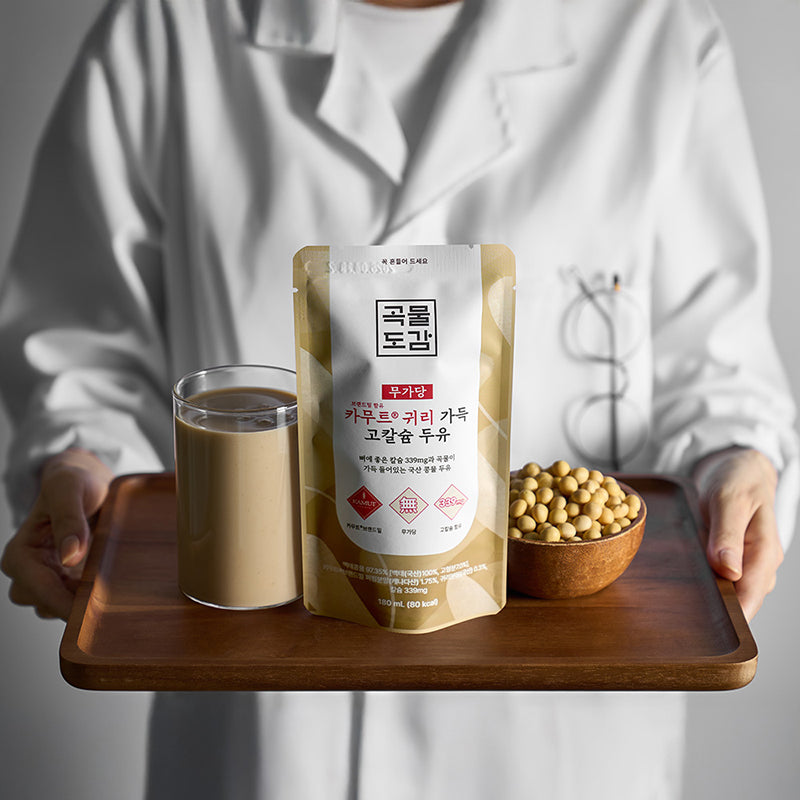 [성필립보생태마을] 생태맘 청국장 가루 1kg x 2팩ㅣ*증정* [곡물도감] 카무트 귀리 가득 고칼슘 두유 1박스 (묶음)_ 무료배송특가 (초안)
