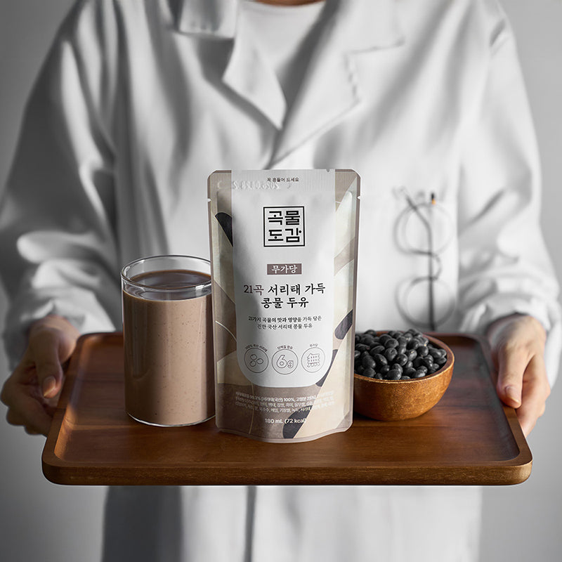 [곡물도감] 21곡 서리태 가득 콩물두유 (180ml x 15팩) x 3팩 (묶음)_무료배송특가_ 1월 2째주 순차발송