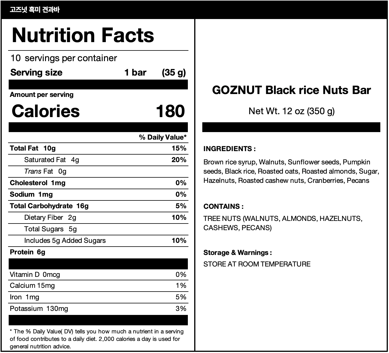  nutrition facts