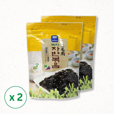 Seasoned Laver (Green Tea Roasted Seaweed Flakes) 70g x 2 packs (Set)