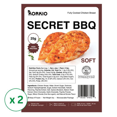 Fully Cooked Chicken Breast Secret BBQ 4oz x 2 (Set)