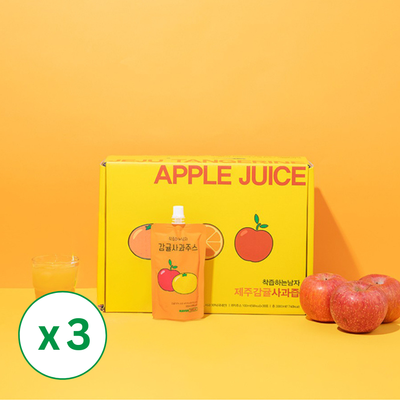 [경북햇살농원] 착즙하는남자 감귤사과주스 (100mlx30포) x 3박스 (묶음)_ 무료배송특가_ 2월 둘째주 순차발송