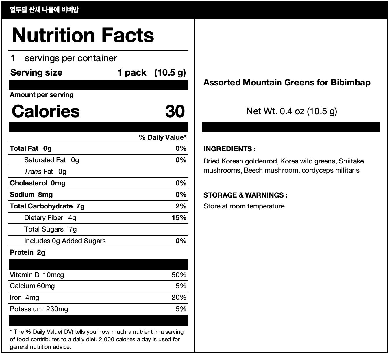  nutrition facts