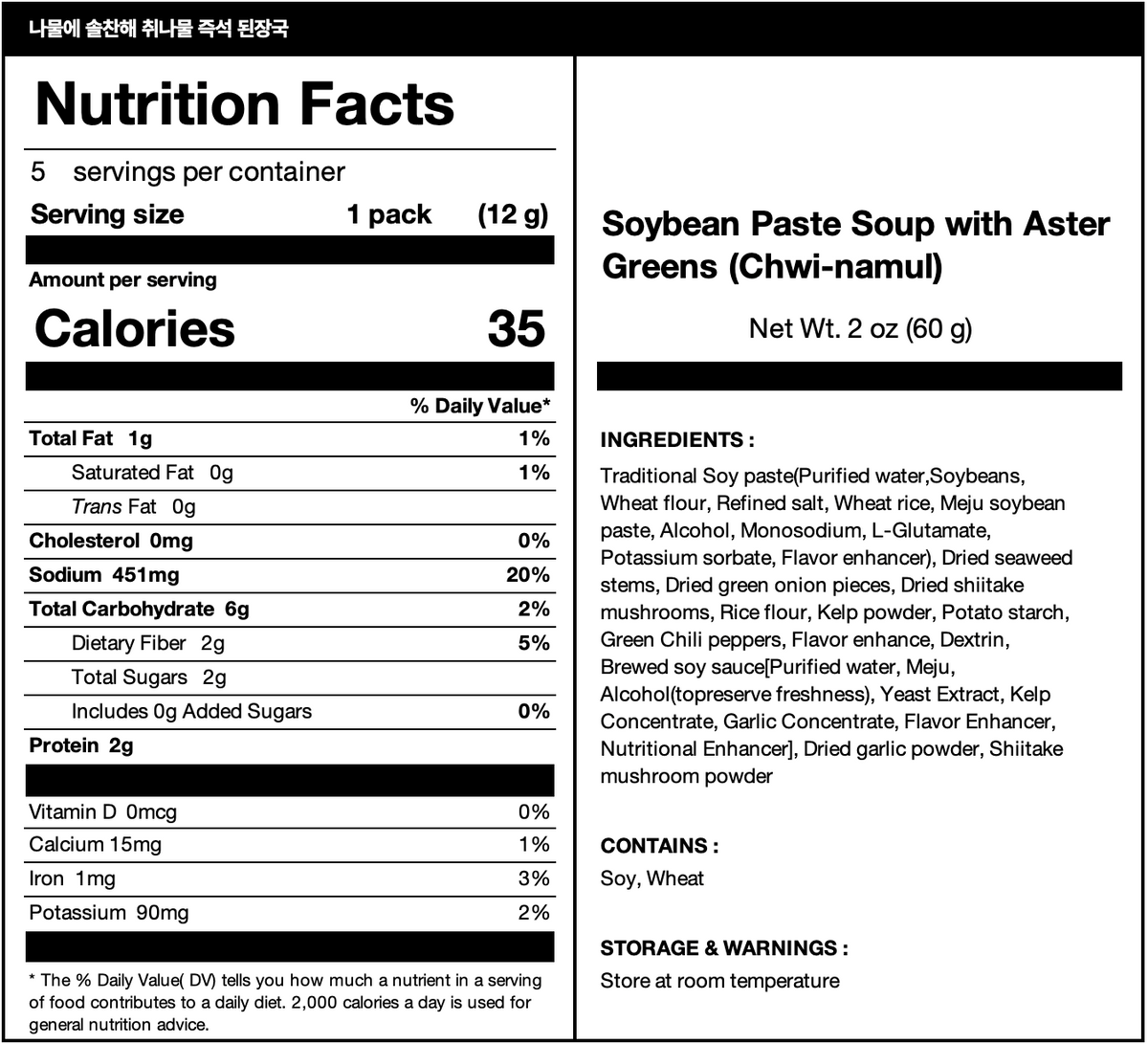  nutrition facts