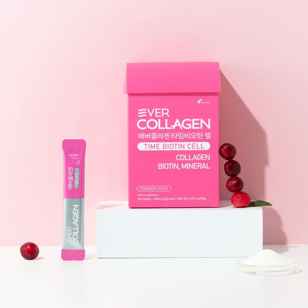 [Ever Collagen] Time Biotin Cell Powder Stick 90g (3g x 30 Sticks)