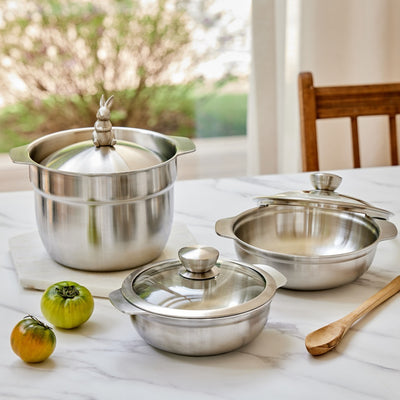 Rabbit Stainless Pot 6 pc Set_Free Shipping