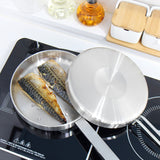 [한국직배송] AMT 프로 316Ti 스텐 통5중 와이드팬 2종 세트 뚜껑 포함 (22cm+26cm)