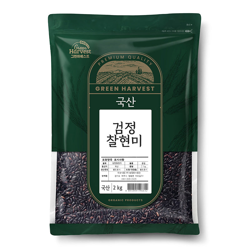 [조선향진주] 조선향진주 4kg x 3팩ㅣ*증정* [두보식품] 그린하베스트 국산 검정찰현미 2kg