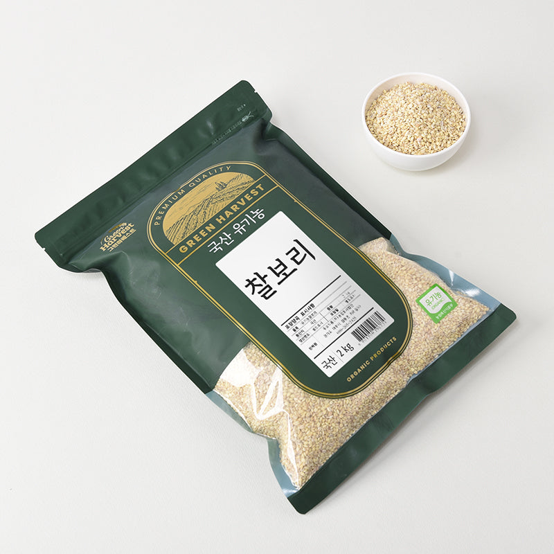 [그린하베스트] 국산 찰보리 2kg x 3팩_ 무료배송 (묶음)