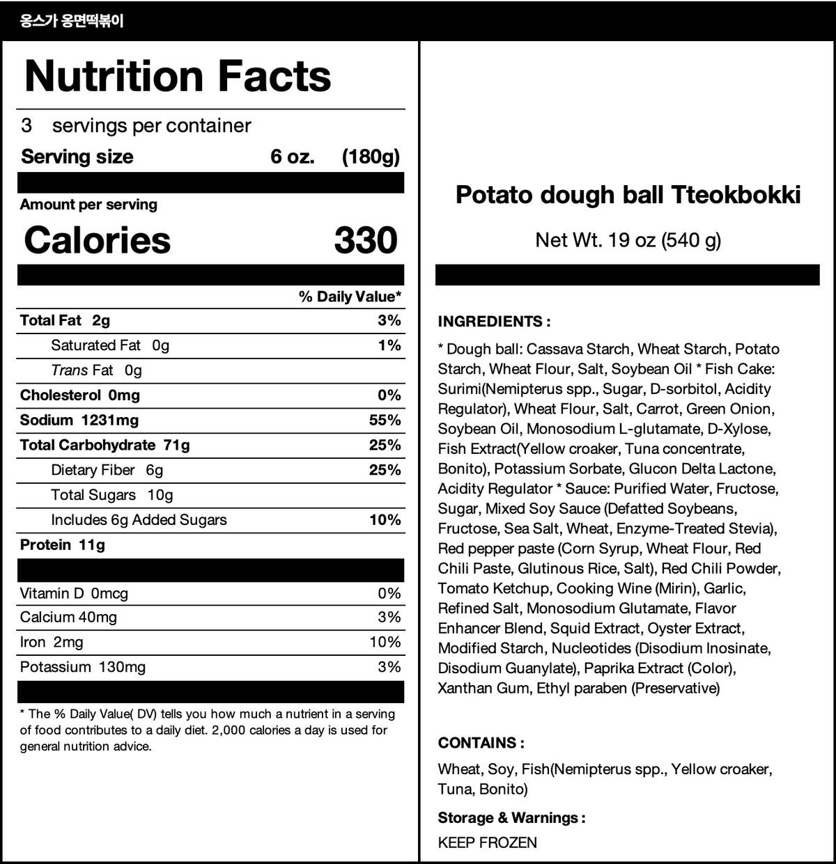  nutrition facts