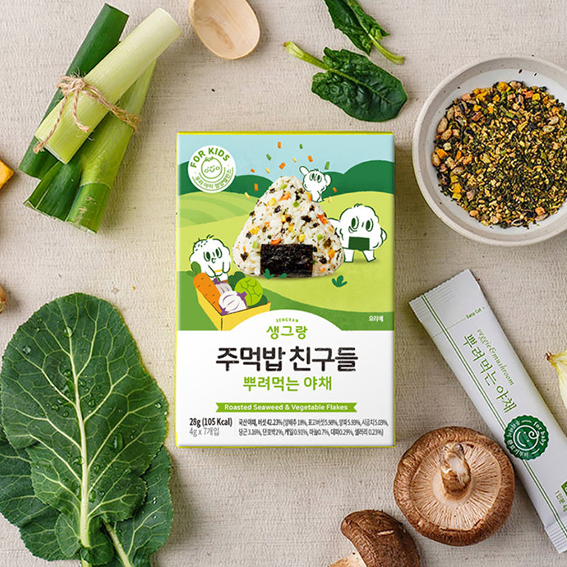 [우리찬] 생그랑 주먹밥 친구들 뿌려먹는 야채 28g (4gx7개입)