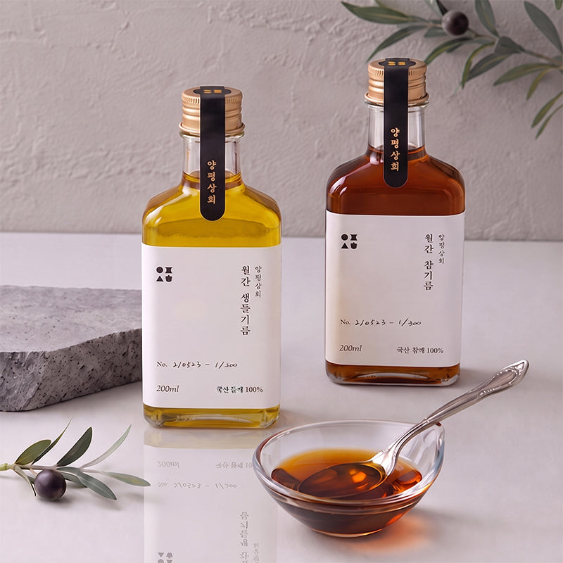 [한국직배송] 양평상회 2종 세트 (생들기름 200ml+참기름 200ml)