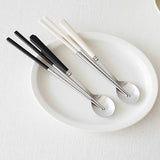 Verbe Spoon & Chopsticks Ink black 5 Set + Ivory 5 Set